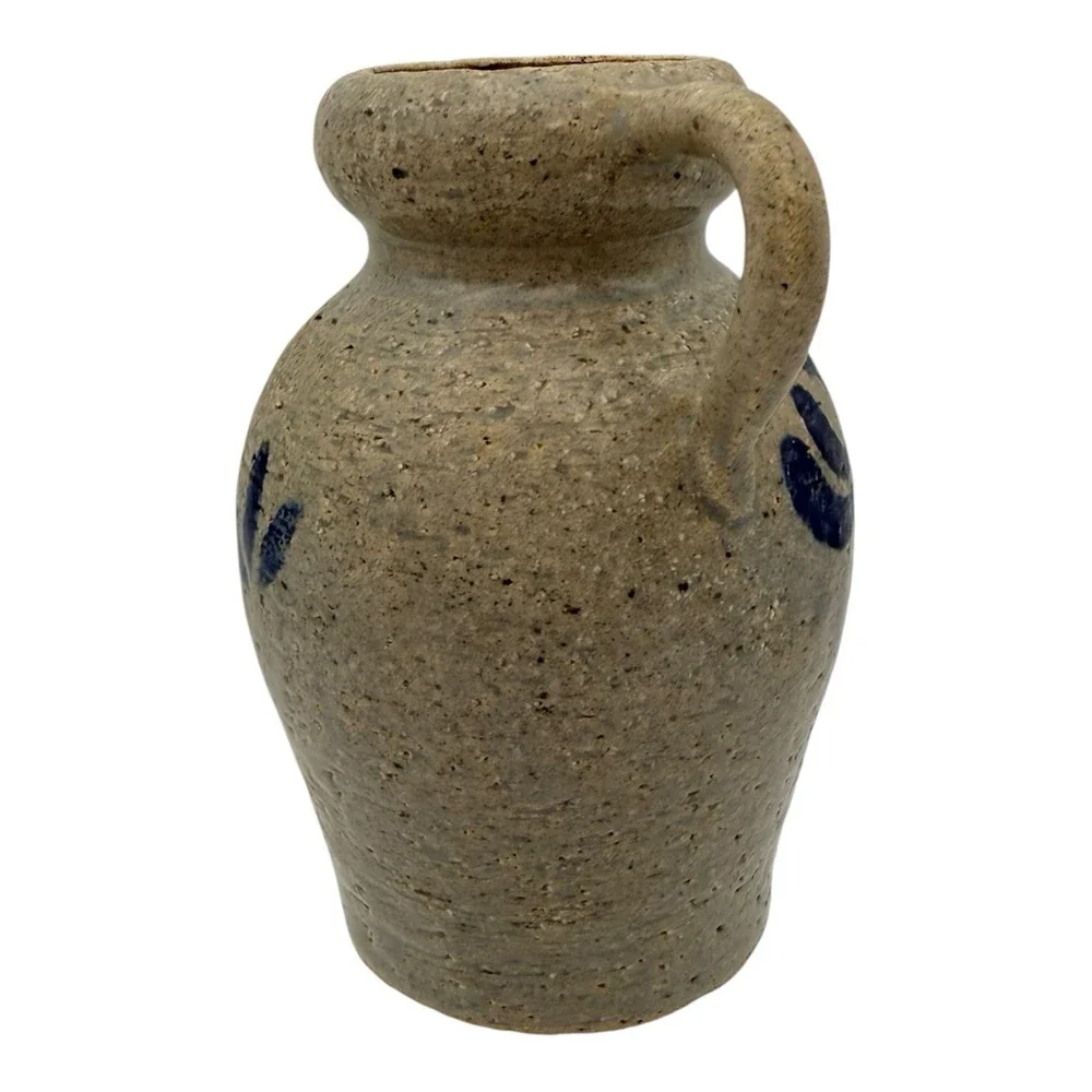 VTG 1970s INARCO Made In Thailand Salt Glazed Earthenware Floral Jug VASE 5.2